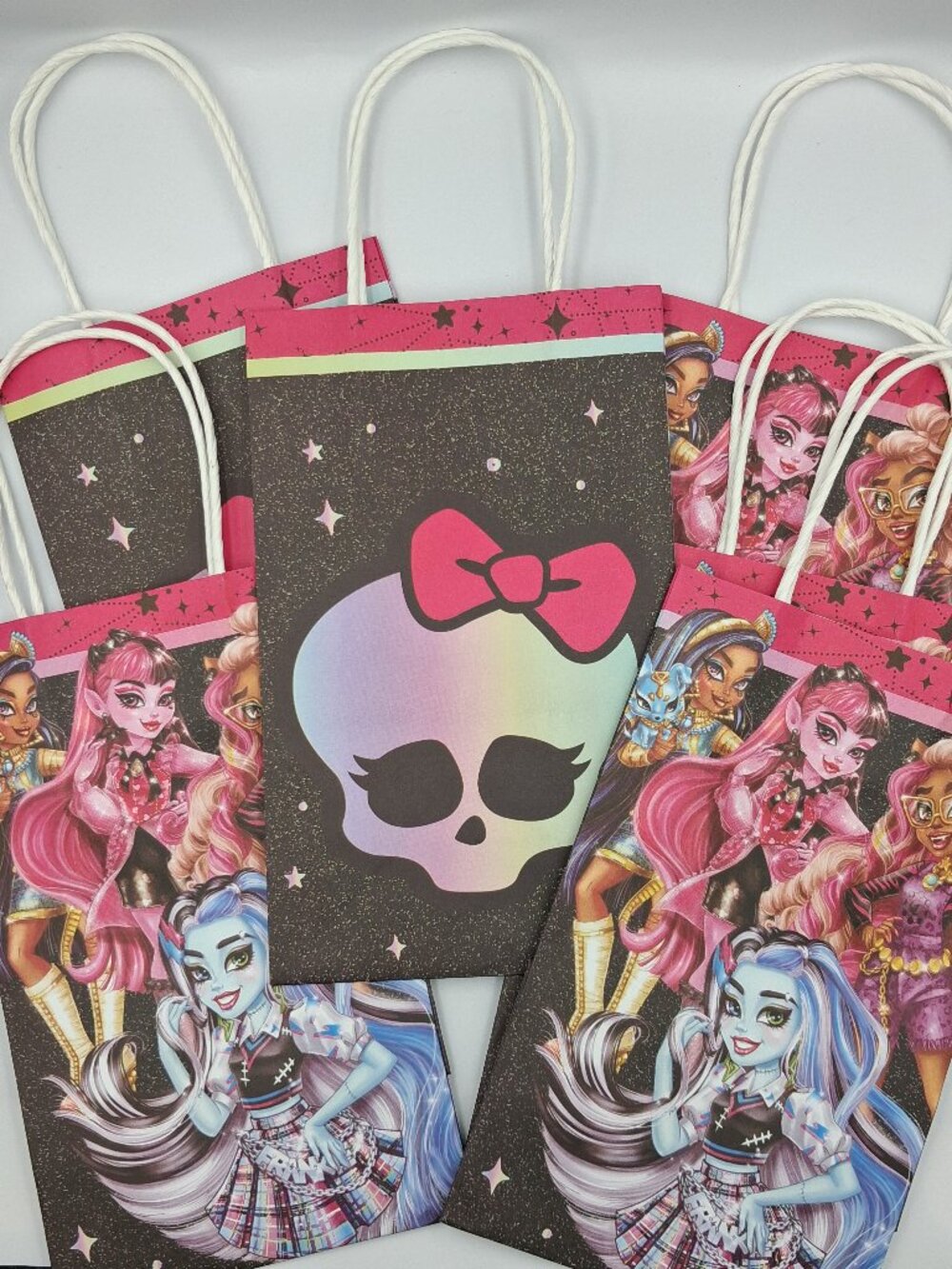 2024 Monster High Loot Bags Goody Gift Bags 6ct Girls Birthday Party Favors NEW